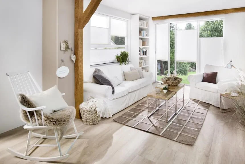 Raamdecoratie, Plisségordijnen, Rust, Licht